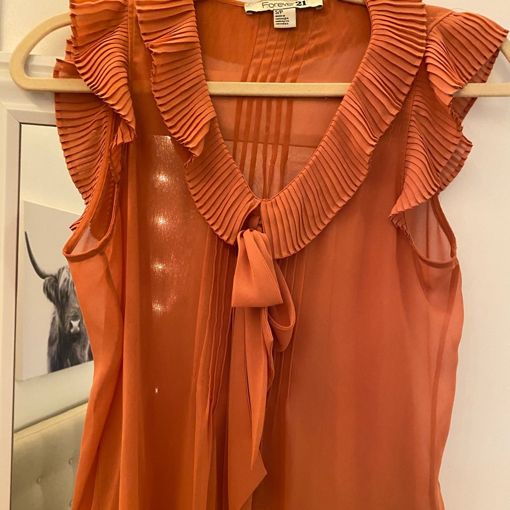 Burnt orange blouse